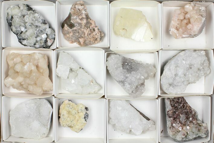 Mixed Indian Mineral & Crystal Flat - Pieces #95611
